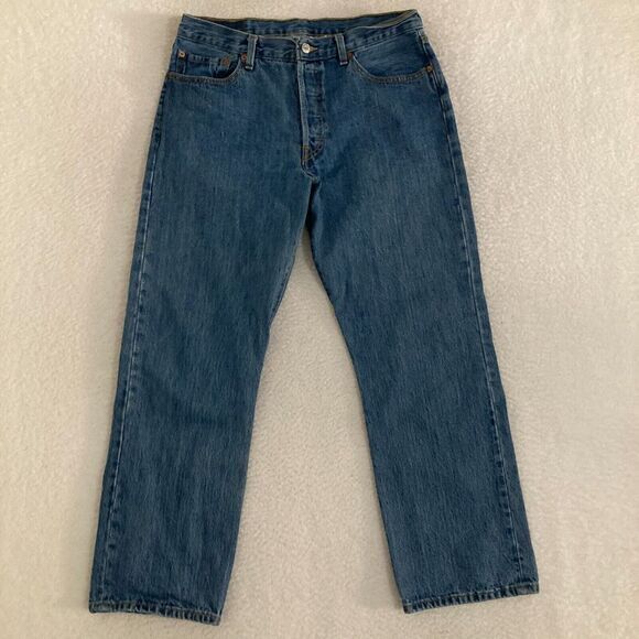 Levi's Other - Levis 501 Bootcut Jeans‎ Mens 34x30 Blue Denim Button Fly Pants
